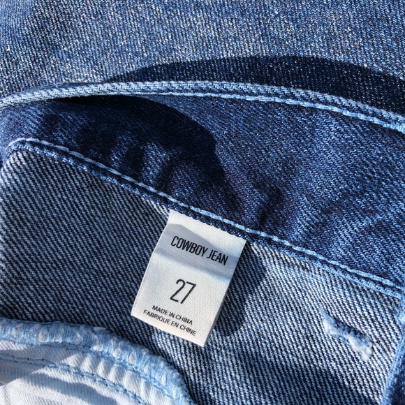 UO silver metallic cowboy jeans-size 27 - Picture 10 of 14